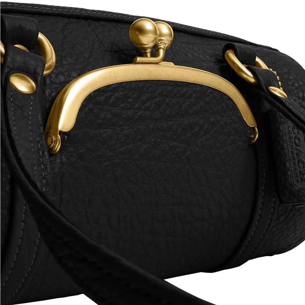 COACH
Originals Kisslock Medium Pebble Leather Barrel Shoulder Bag 28 - Picture 4 of 8